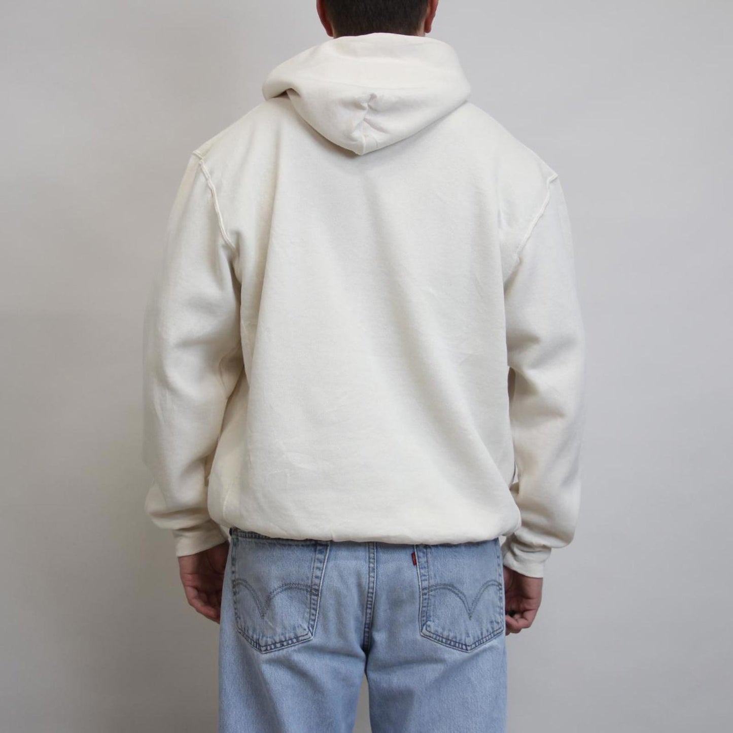 Cream Russel Athletic Harley Davidson hoodie XL