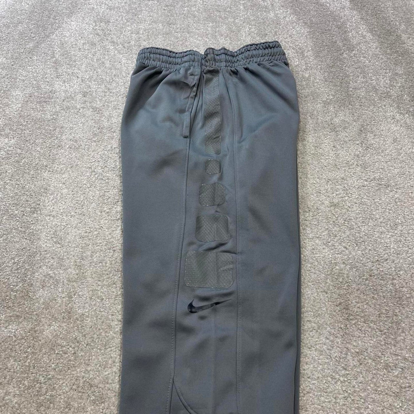 Grey loose Nike joggers Small y2k style Dri-Fit sweatpants Swoosh logo track pants