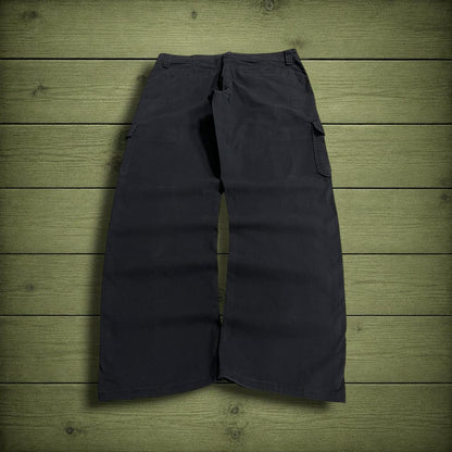 Wrangler cargo pants relaxed fit y2k black Comfy chino style skate work trousers