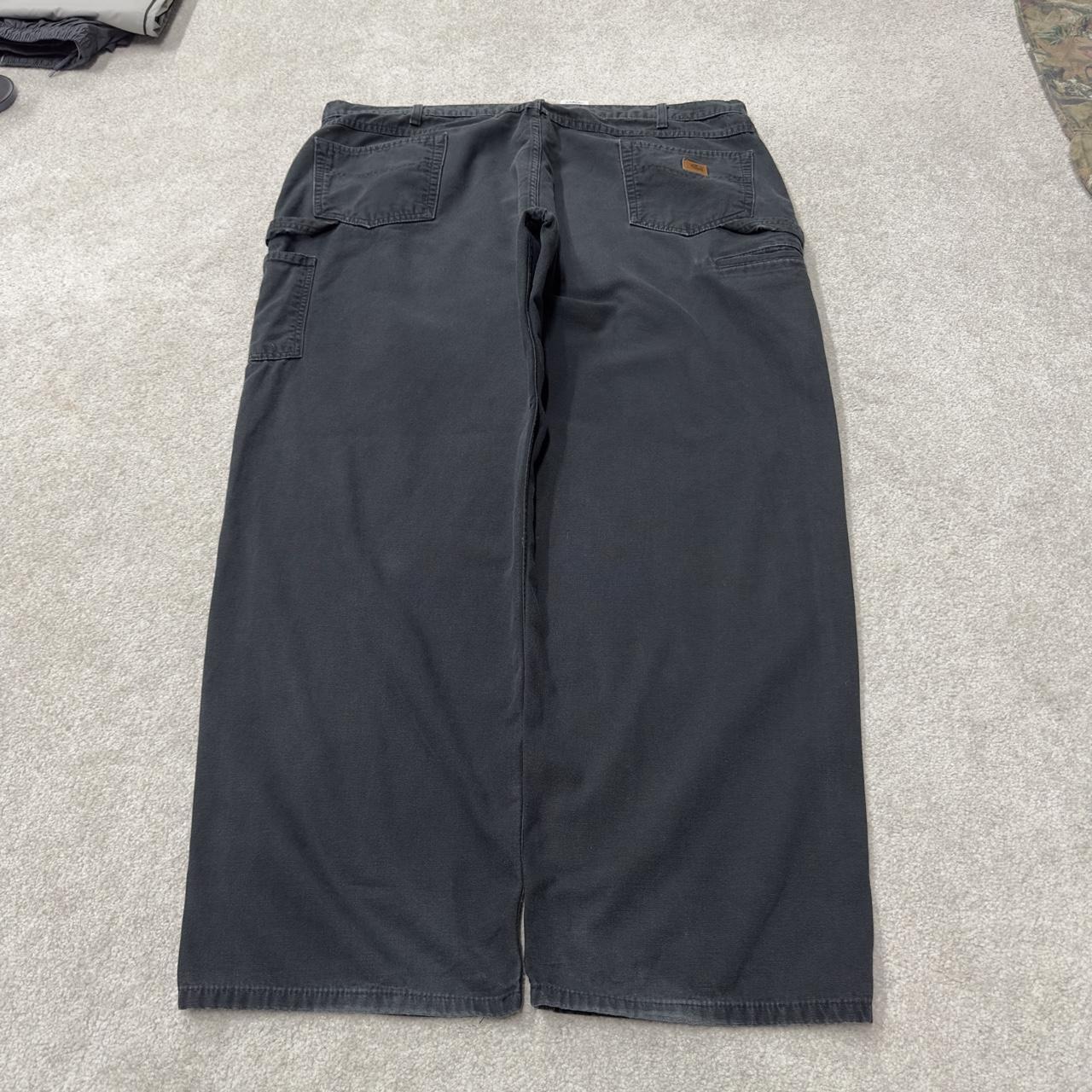 Carhartt baggy carpenter jeans wide leg black Loose canvasy skate style cargo work pants