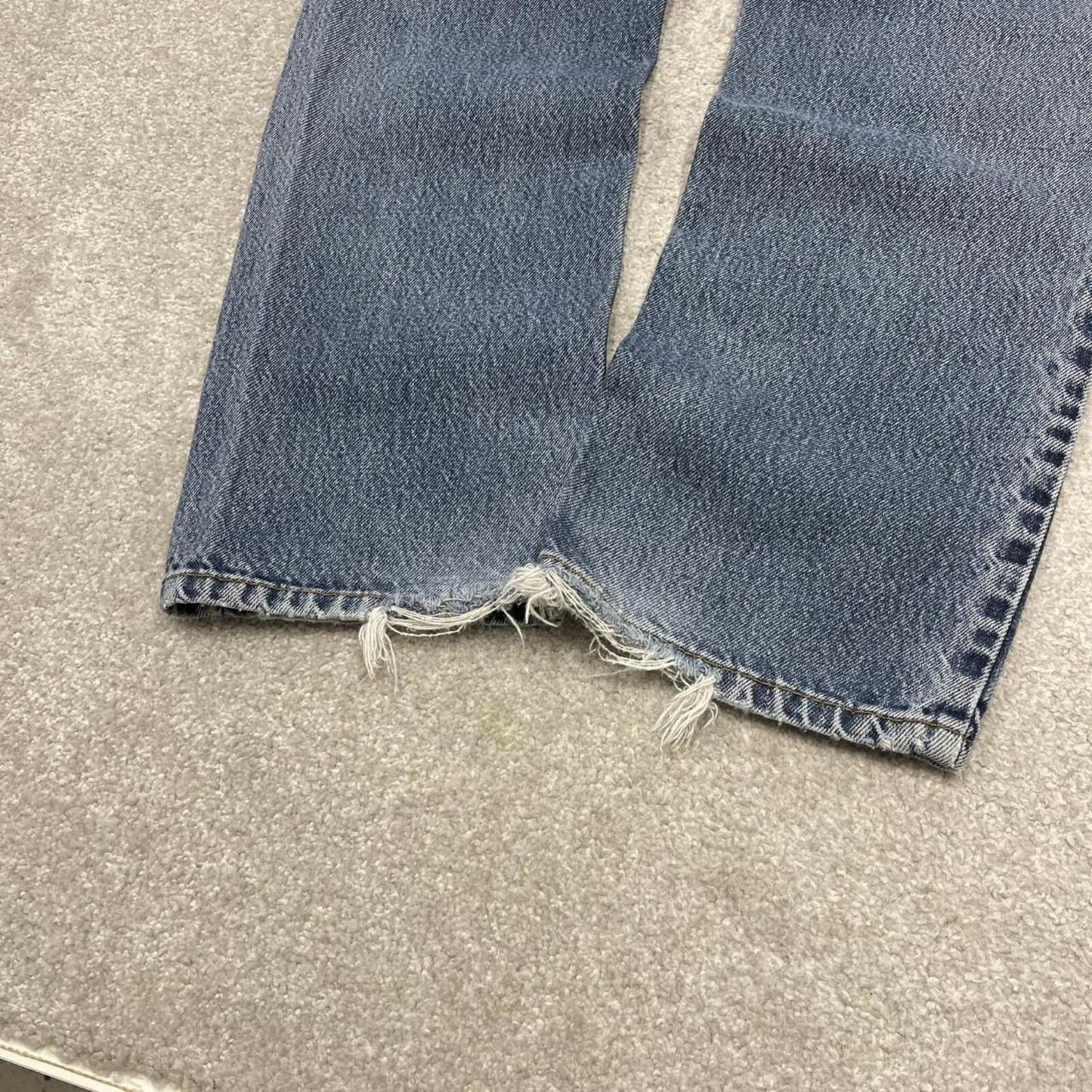Y2k Levi's 505 jeans blue 32x34 Straight denim pants red tab logo 100% cotton