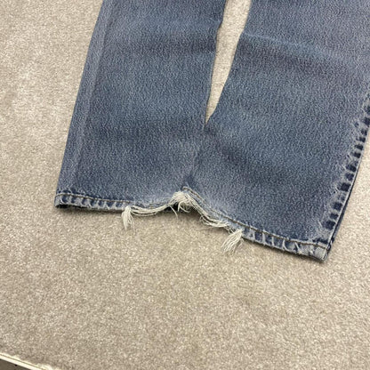 Y2k Levi's 505 jeans blue 32x34 Straight denim pants red tab logo 100% cotton