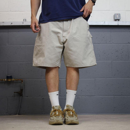 Vintage Carhartt carpenter shorts beige Loose cargo skater style relaxed workwear
