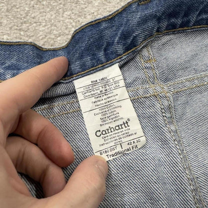 Carhartt jeans loose work pants blue 100% cotton denim skate style workwear pants