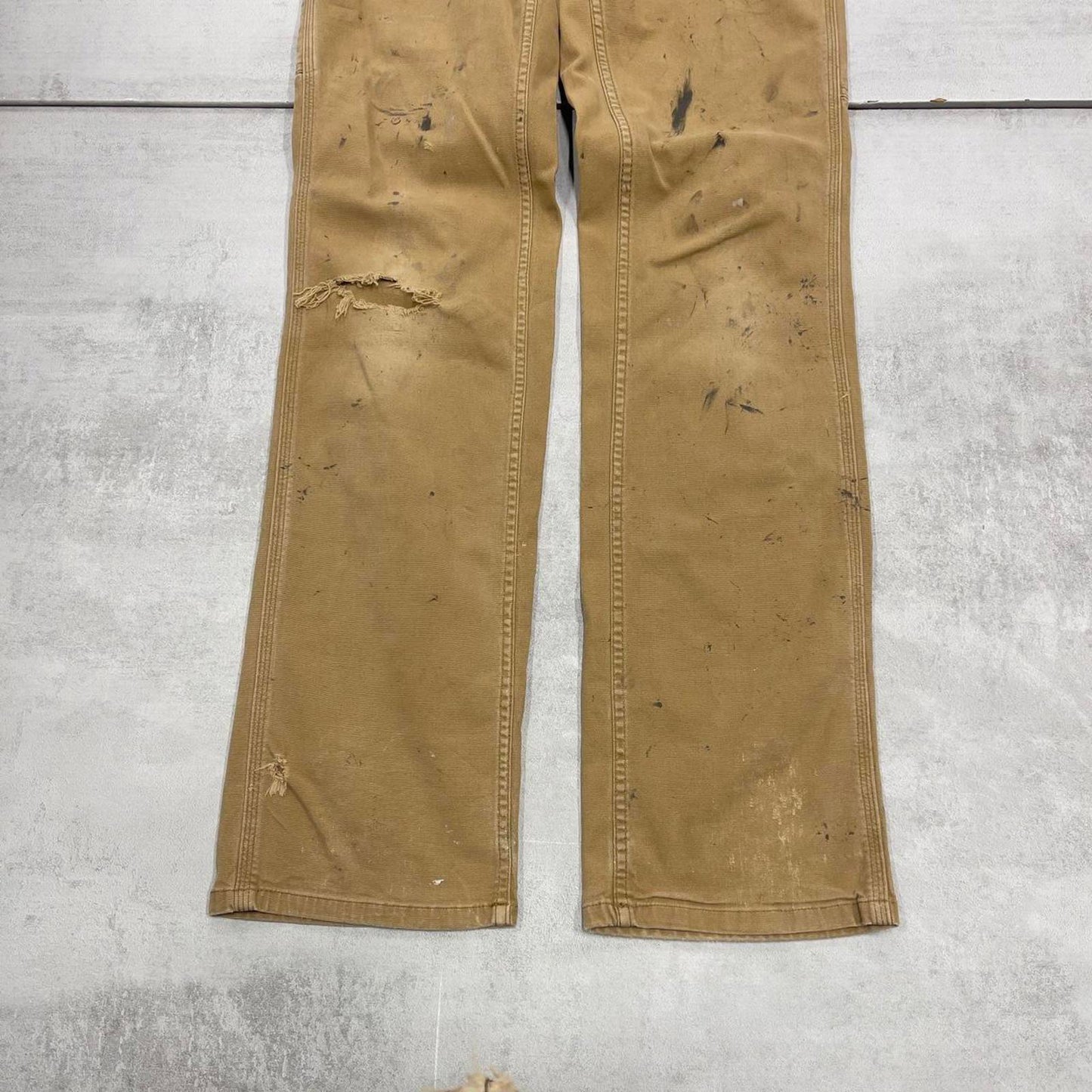 Tan Carhartt carpenter pants size 2 Tall (W29) original fit cargos