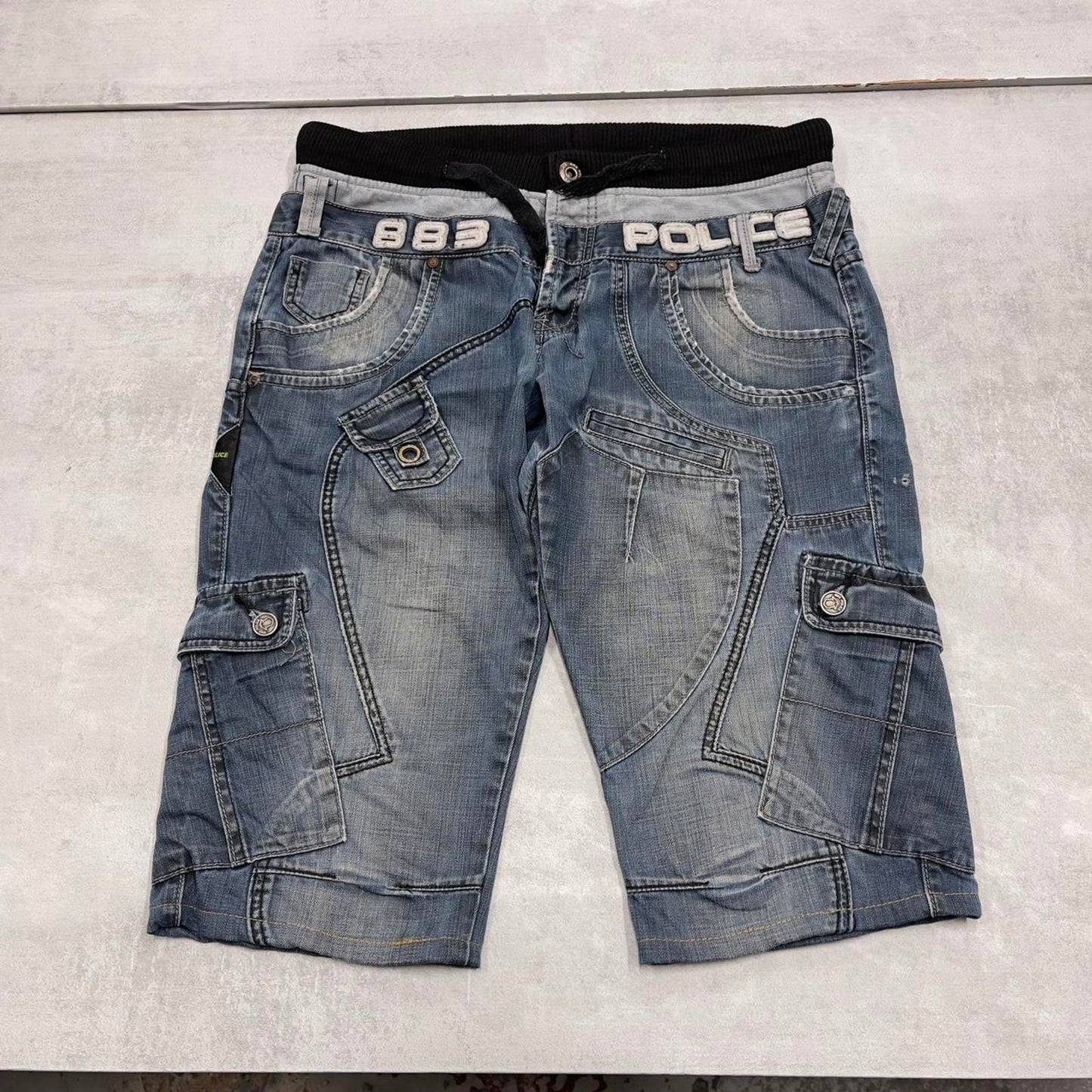 Blue denim Police jorts W32