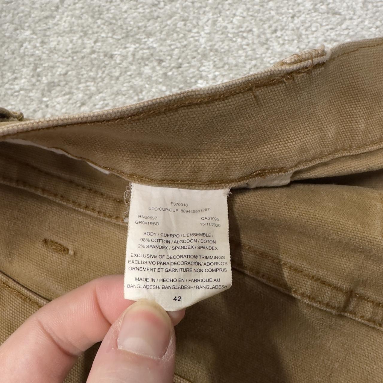 Dickies carpenter shorts y2k cargo tan Loose canvas skate style cargo shorts