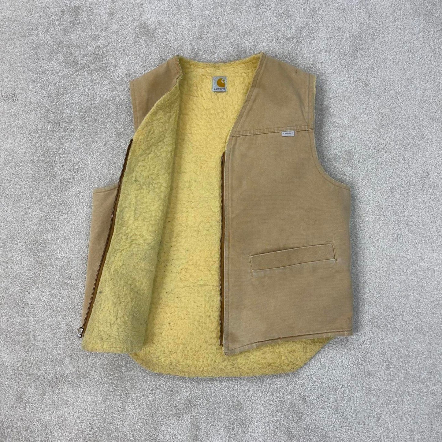 Tan vintage 1989 Carhartt Gilet S