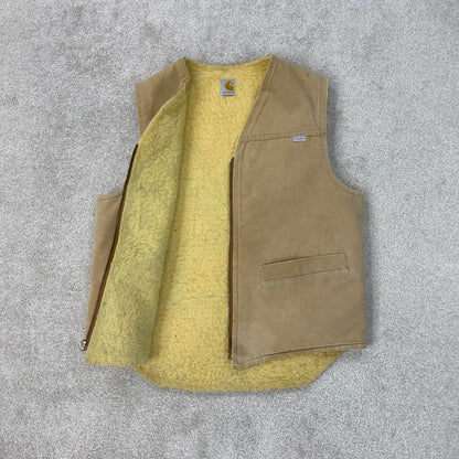 Tan vintage 1989 Carhartt Gilet S