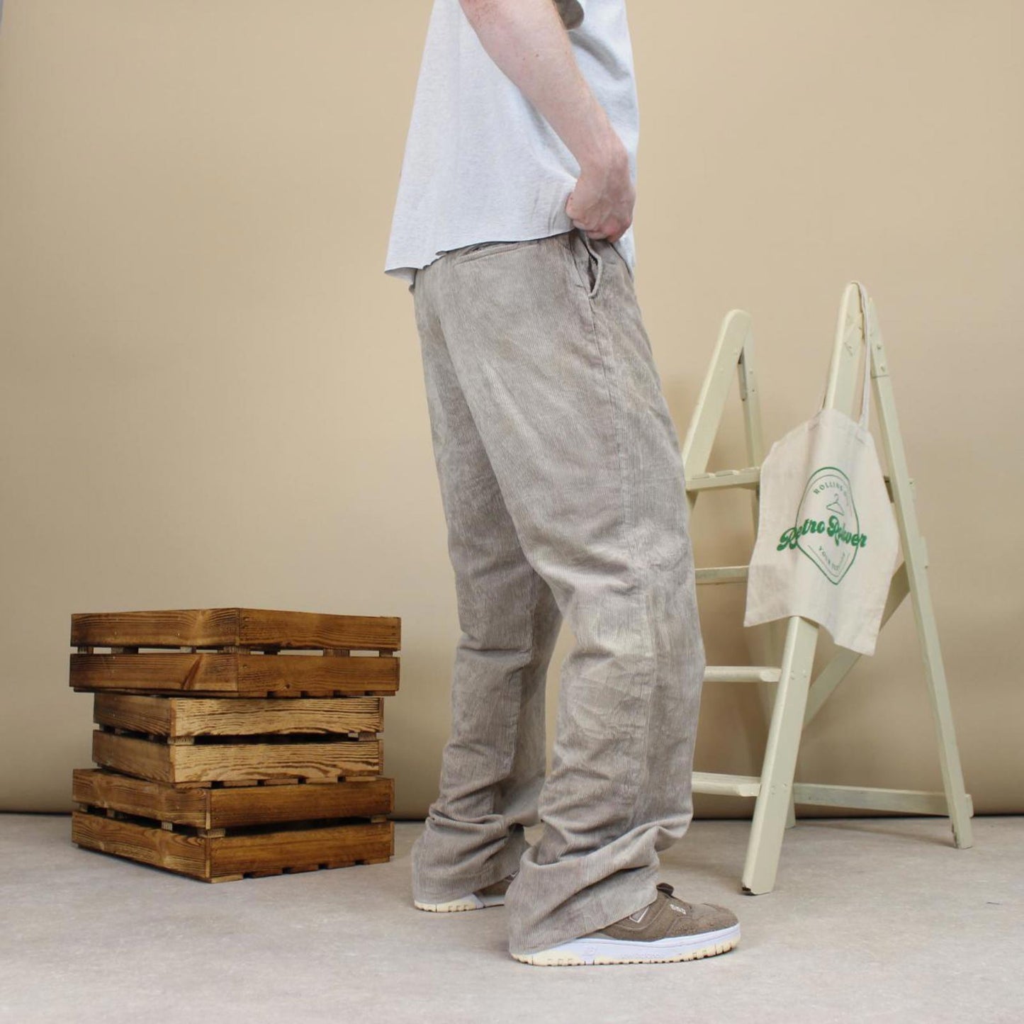 Beige Corduroy trousers W36L33