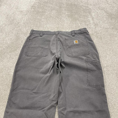 Carhartt carpenter jeans wide leg grey Loose relaxed fit skate style workwear cargo pants