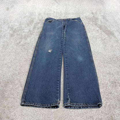 90s Dickies jeans casual workwear W32L32 loose blue 90s skate style thick denim pants streetwear