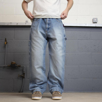 Vintage Baggy Phat Farm carpenter jeans W36L30 tape detail y2k style baggy cargos
