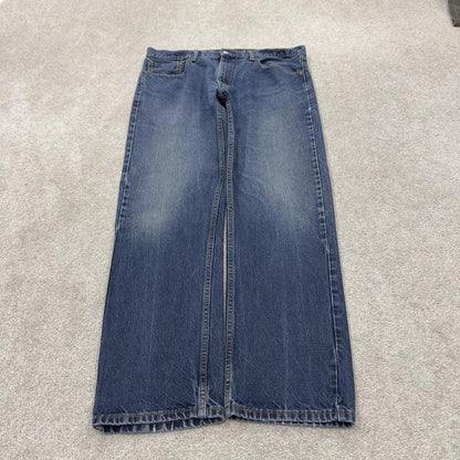 Levi’s 505 jeans Y2K blue denim Levi’s loose straight leg 2000s style pants red tab logo