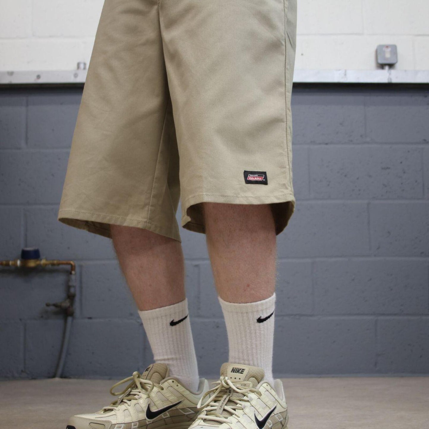 Dickies carpenter shorts long leg khaki Twill chino skater style shorts loose long leg