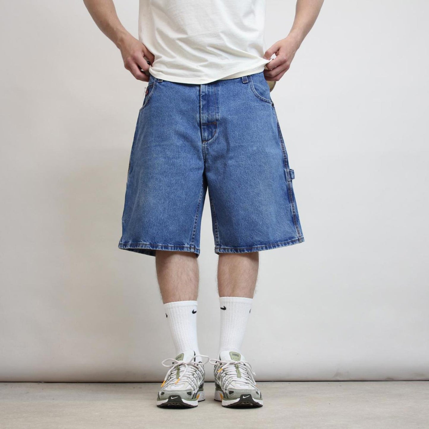 Baggy Polo Assn carpenter jorts W38 wide leg denim 90s style cargo skater shorts
