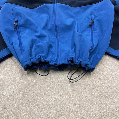 00s Columbia technical windbreaker jacket men's blue y2k style soft shell adjustable autumn