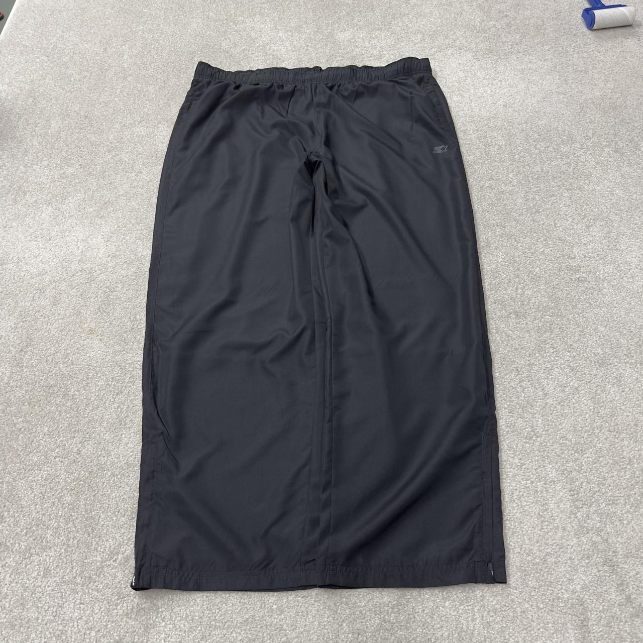Starter baggy tracksuit bottoms black Y2K XXL Wide leg mesh lined drawstrings track pants