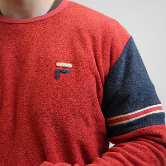 Red vintage Fila sweatshirt XL