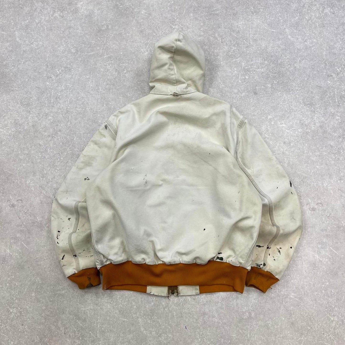 Vintage hooded Carhartt active jacket Small canvas thermal mesh lining American