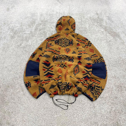 North Face technical aztec fleece S men’s brown pattern deep pile teddy bear zip up TNF Autumn y2k