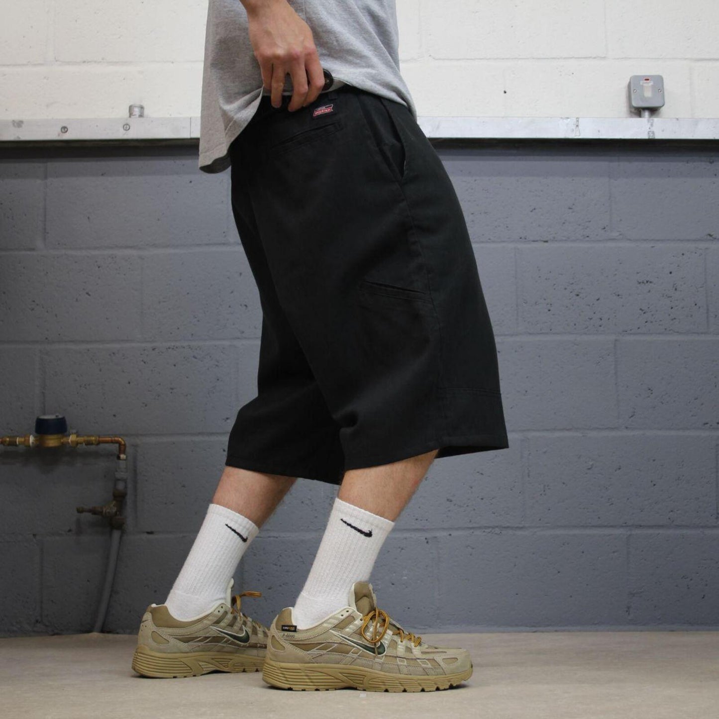 Dickies carpenter shorts loose black Twill chino style skate long leg shorts