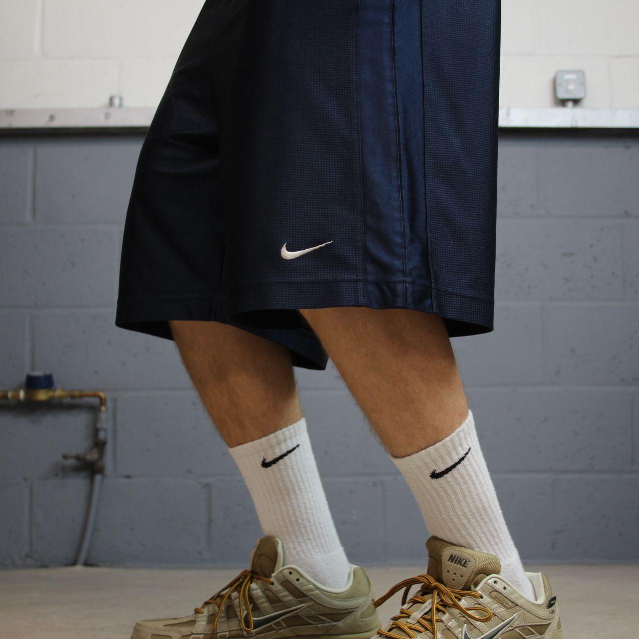 Nike basketball sports shorts y2k loose navy Long leg comfy floaty summer gym shorts