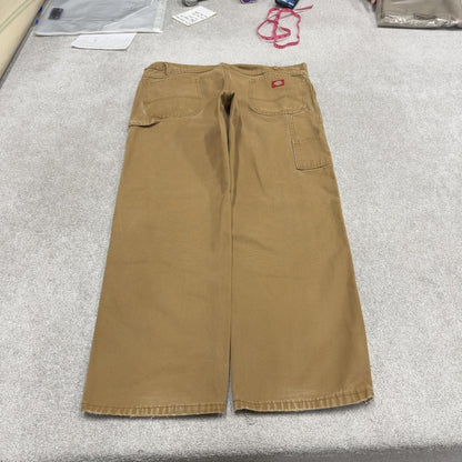 Dickies baggy carpenter jeans wide leg tan brown Loose canvas skate style cargo work pants