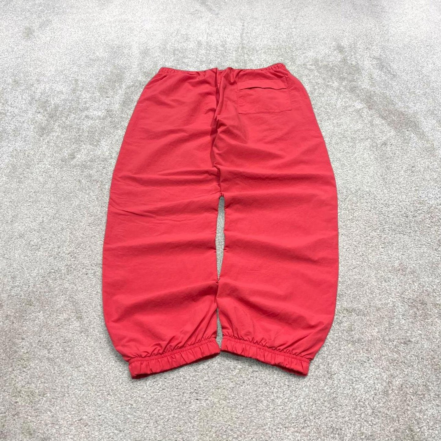 Vintage y2k loose Nike tracksuit bottoms pink Loose floaty leg embroidered drawstring track pants