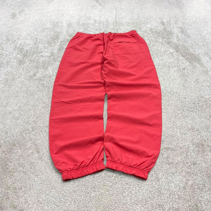 Vintage y2k loose Nike tracksuit bottoms pink Loose floaty leg embroidered drawstring track pants