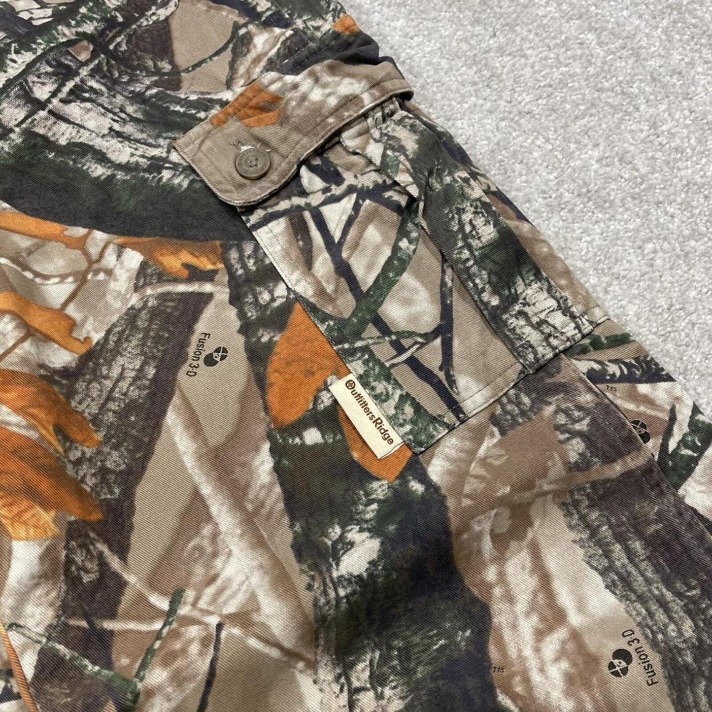 Y2k Small camo cargo pants wide leg brown Loose Outfitters Ridge tree camouflage pants