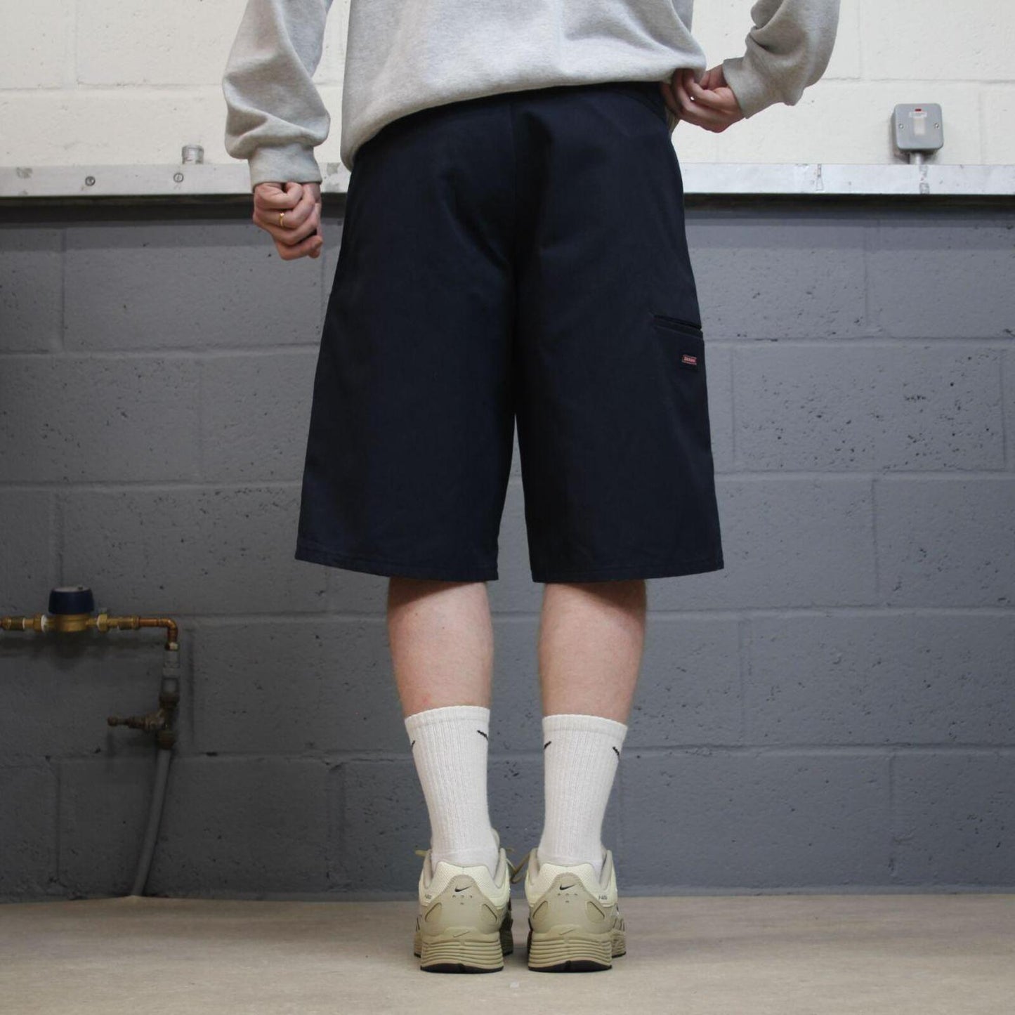 Dickies baggy carpenter shorts navy Twill chino skater style shorts loose long leg