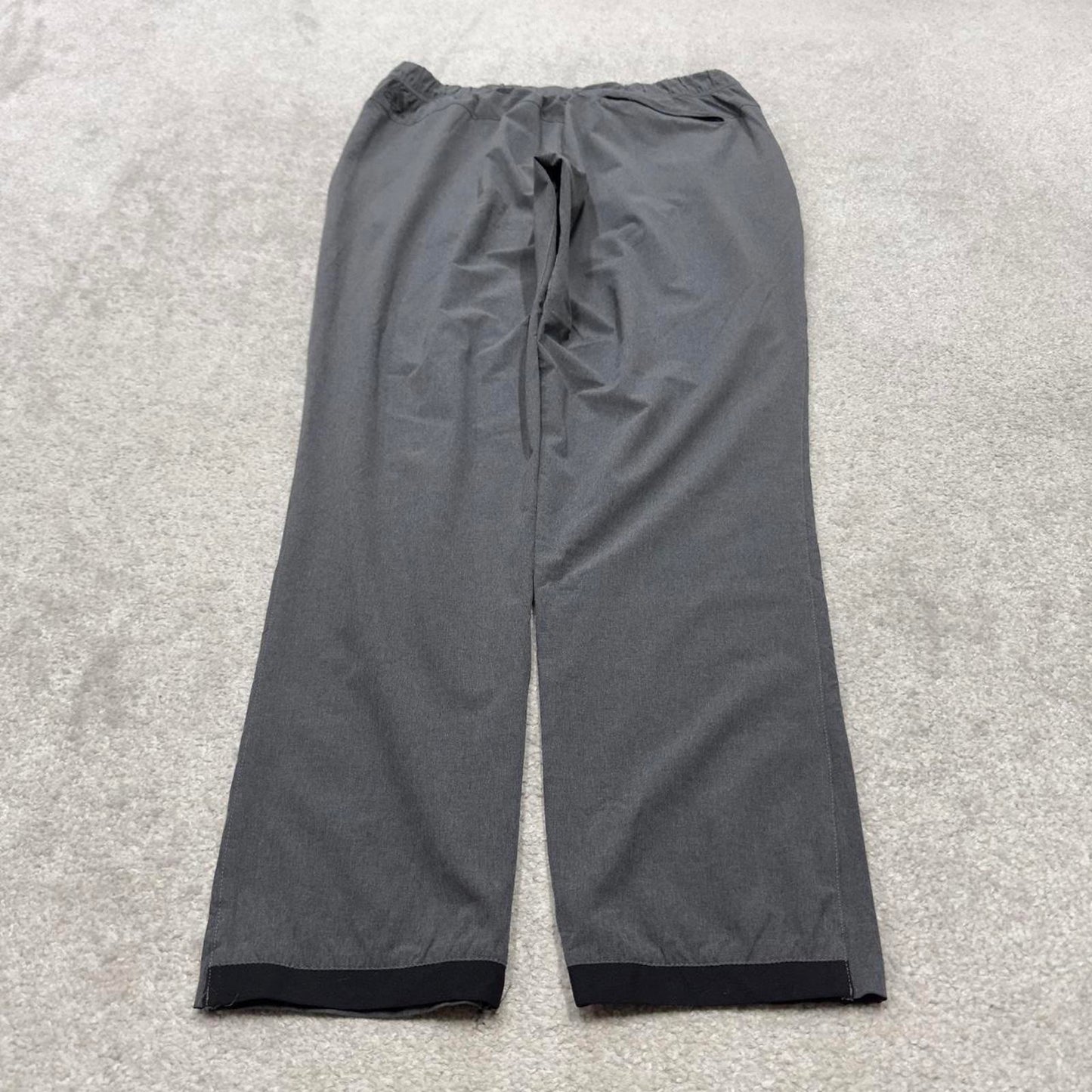 Grey loose Adidas trackies XL y2k style sportswear track pants print logo