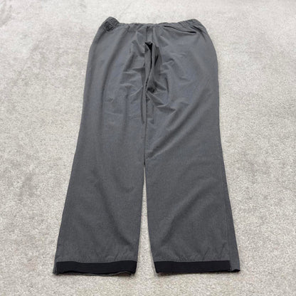 Grey loose Adidas trackies XL y2k style sportswear track pants print logo