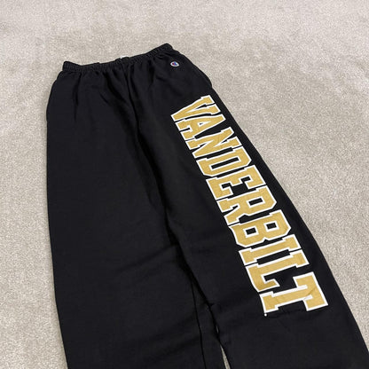 Y2K Champion baggy joggers black loose fit cuffed Loose print track pants