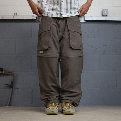 Y2K convertible Colombia hiking trousers / shorts technical khaki Floaty lightweight outdoors