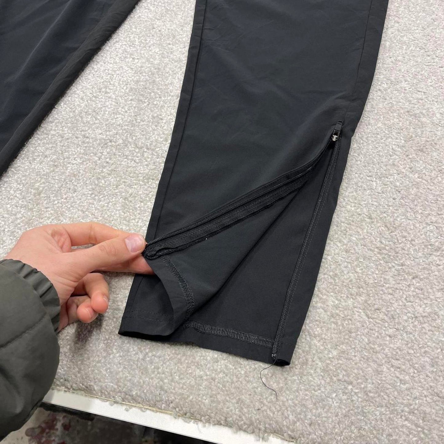 Y2K Champion tracksuit bottoms charcoal black Lightweight unlined drawstring track pants