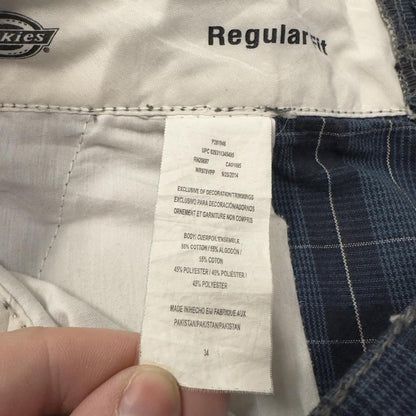 Dickies checkered chino shorts carpenter blue Chino skater / surf check shorts loose fit summer