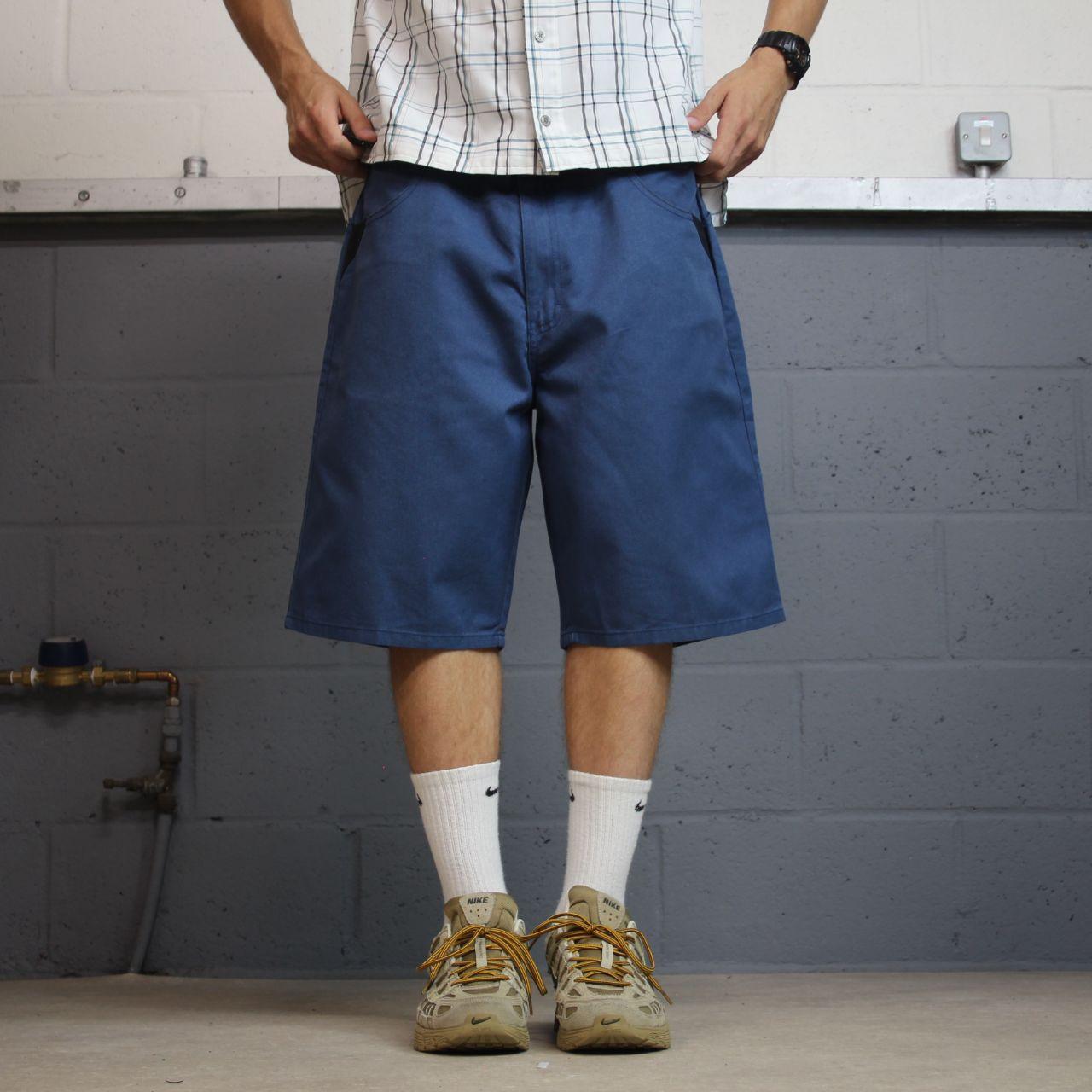 Dickies baggy chino shorts y2k blue Loose skate style summer festival shorts