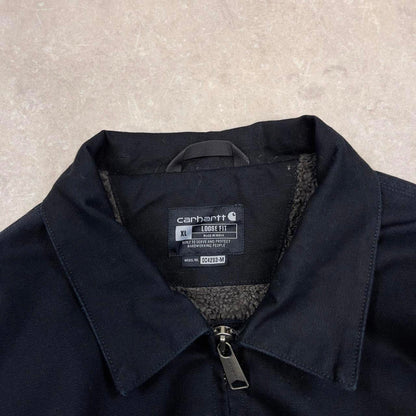 Black Carhartt jacket XL sherpa lined canvas ridge