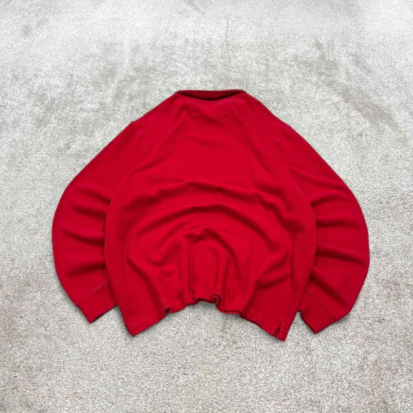 CHAPS knit quarter zip sweater jumper pull over XXL men's red knitted y2k 00s style