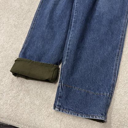 Vintage denim dungarees 00s Kansas jeans overalls blue bib & brace overalls colour block