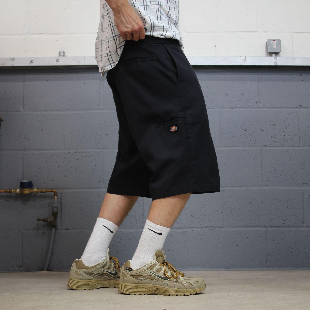 Dickies chino shorts carpenter black Chino style skater shorts long loose leg festival