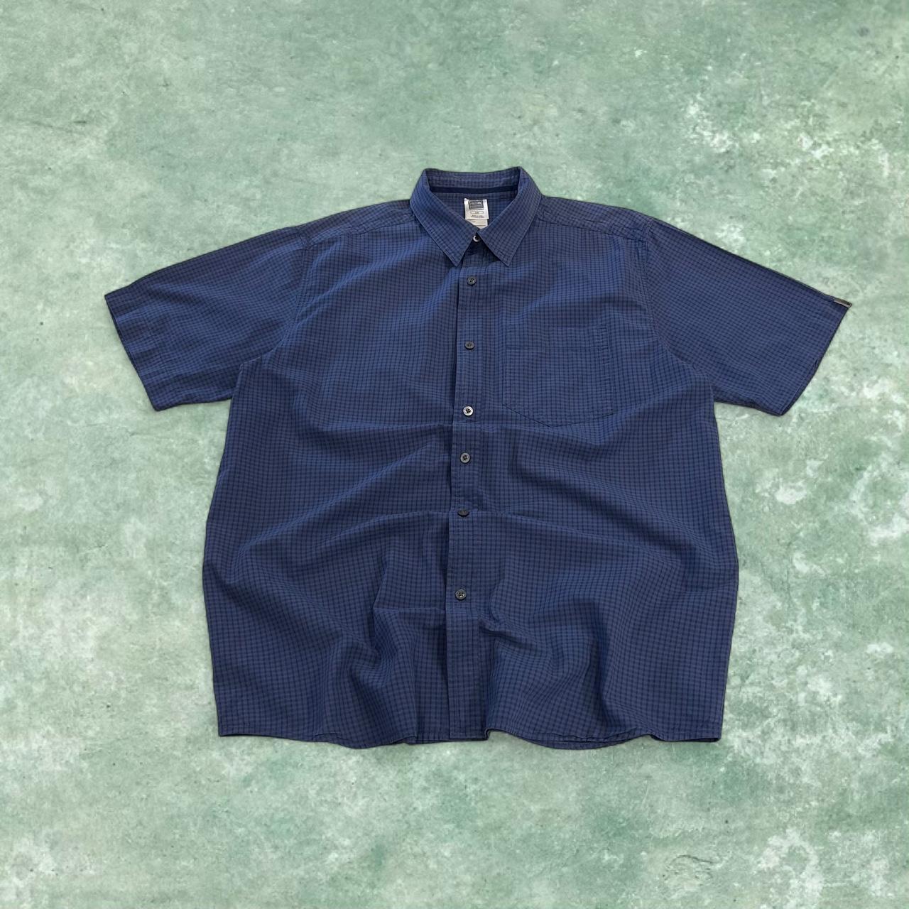 North Face checkered short sleeve shirt navy TNF Festival style surf check shirt