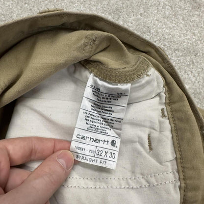 Carhartt workwear pants beige Straight fit Y2K skate style work pants