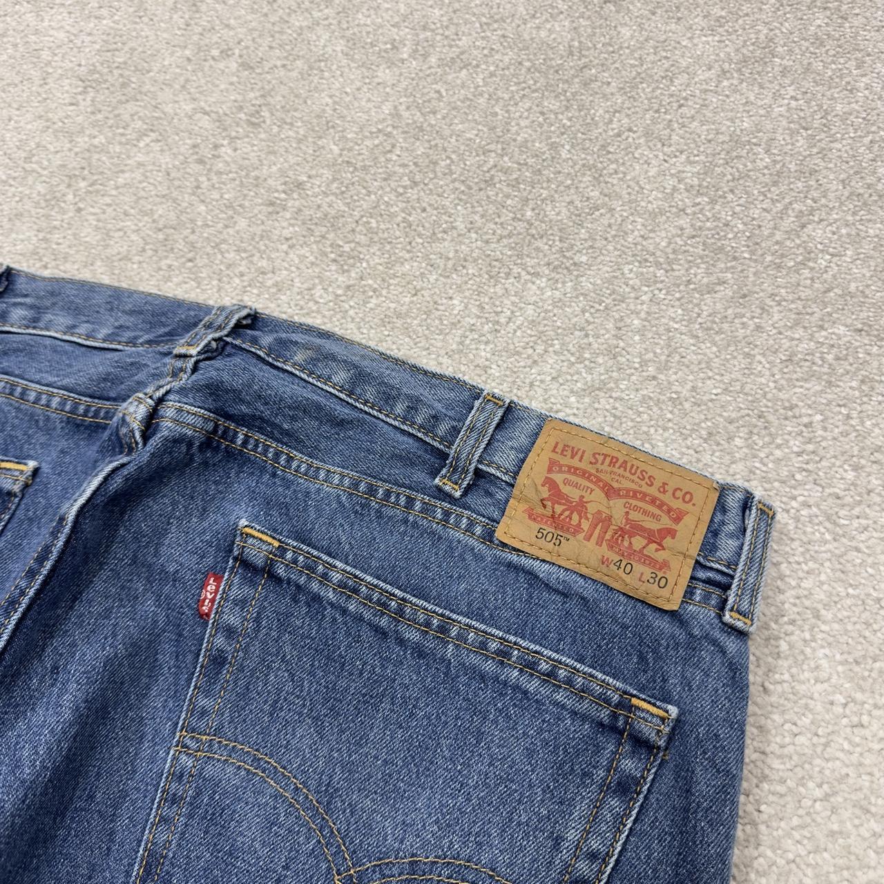 Levi’s 505 jeans y2k W40L30 blue straight leg denim pants red tab logo