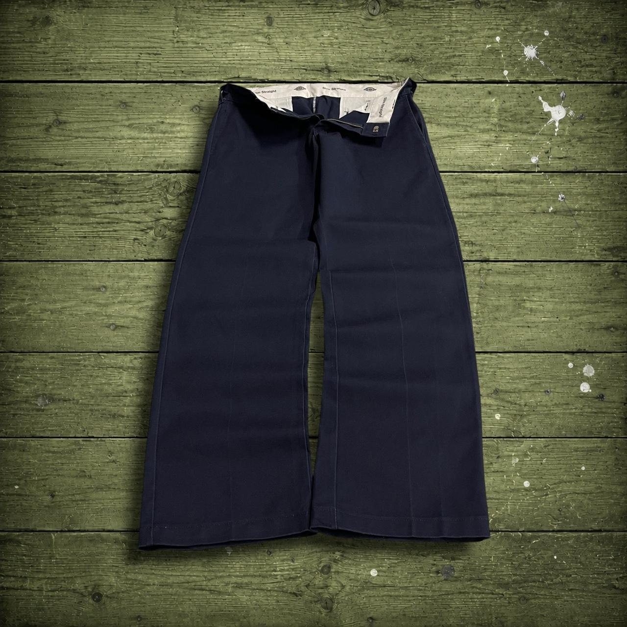 Dickies chino pants slim straight navy W32L31 Y2K chino skater style work trousers