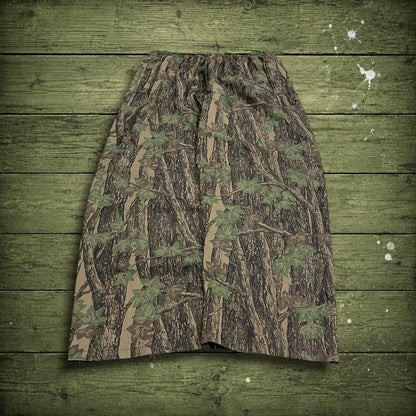 Baggy camo waterproof pants y2k khaki Wide leg rubber feel Rebark tree camouflage rain pants