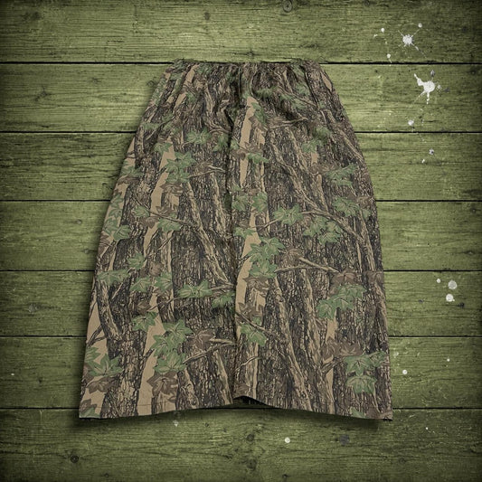 Baggy camo waterproof pants y2k khaki Wide leg rubber feel Rebark tree camouflage rain pants
