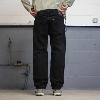 Vintage y2k Levis 505 jeans black Casual style 5 pocket straight leg denim pants